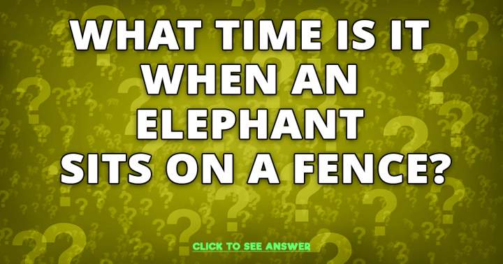 Who can answer this riddle?