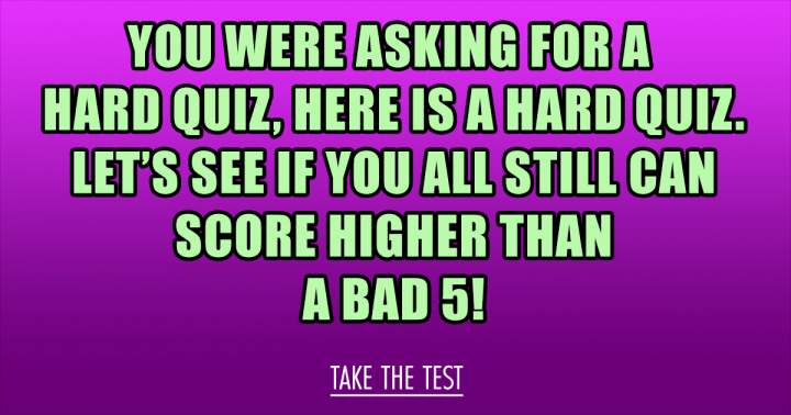 Hard Mixed Trivia Quiz