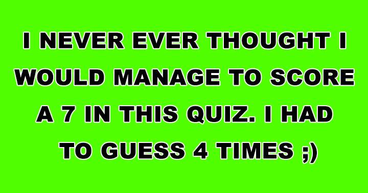 Quiz testing general knowledge.