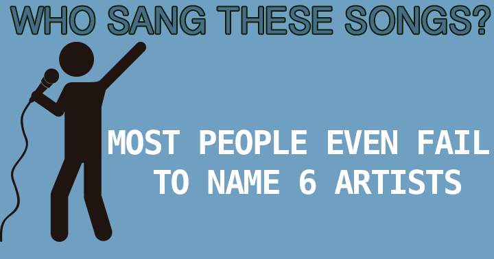 Is it possible for you to identify more than 6 artists?