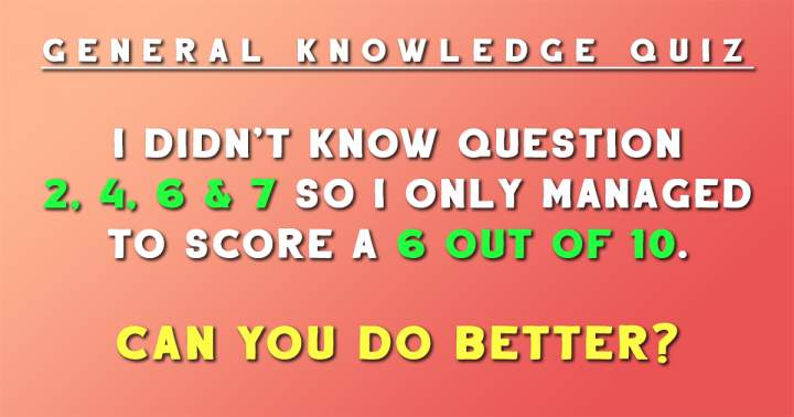 Banner for Quiz on General Knowledge