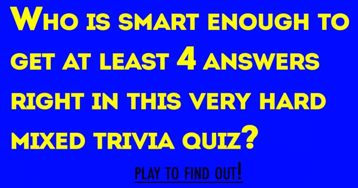 Trivia Quiz with a Mixture of Topics