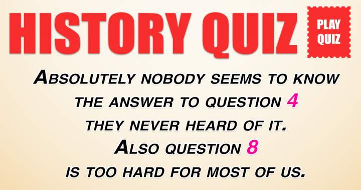 Banner for Quiz on historical events.