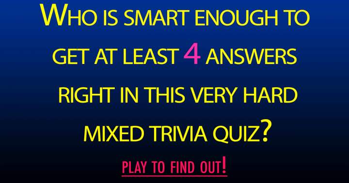 Quiz with a mix of trivia.