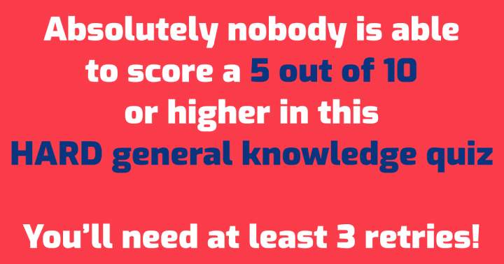 Banner for Challenging General Knowledge Quiz
