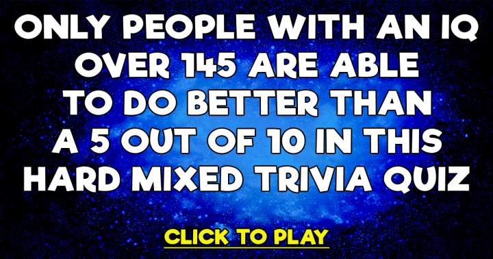 HARD Mixed Trivia Quiz
