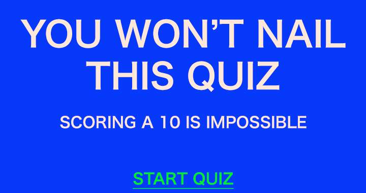 Banner for You will fail to ace this quiz.
