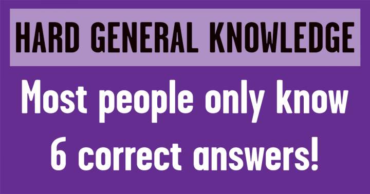 Banner for Difficult General Knowledge Questions