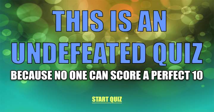 'Unbeaten Knowledge Quiz'