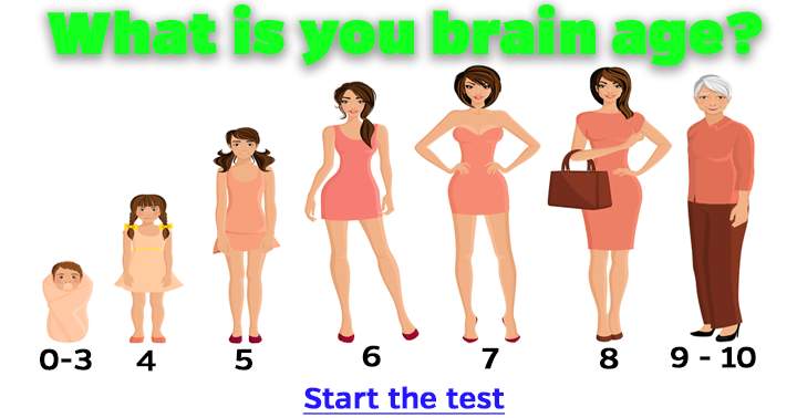 Take this quiz and find out the age your brain has reached.