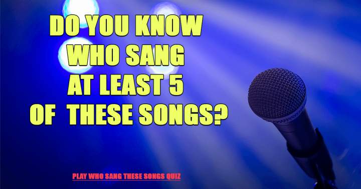 Banner for Can you identify the singer of these songs?