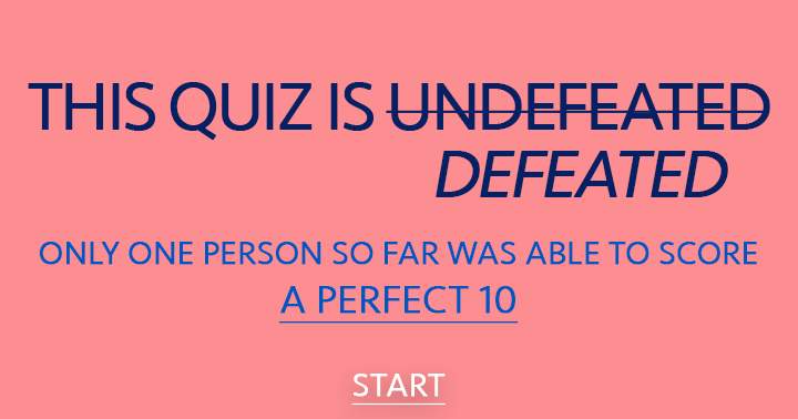 The quiz has finally been conquered!