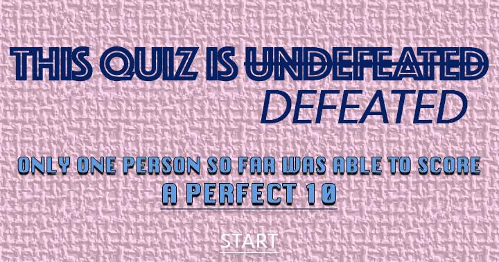 Are you able to conquer this quiz as well?