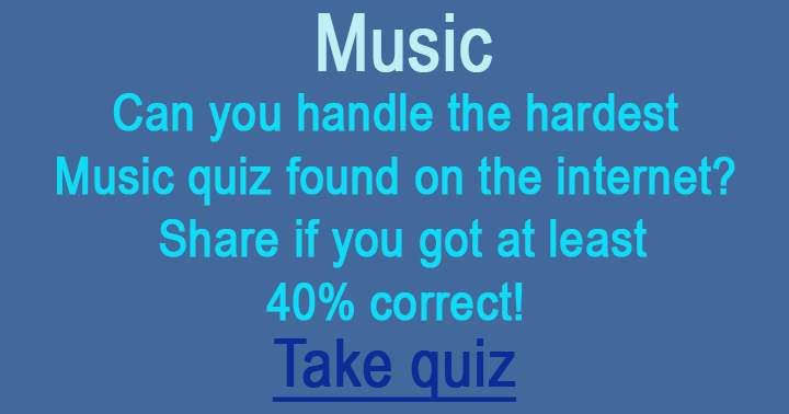 The internet hosts the most challenging Music quiz ever!