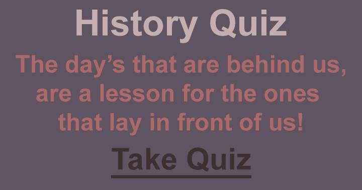 Banner for A quiz on history.