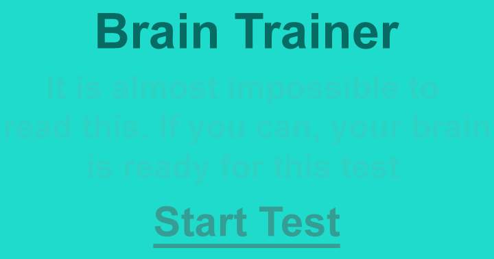 Provide an alternative sentence for 'Brain Test'.