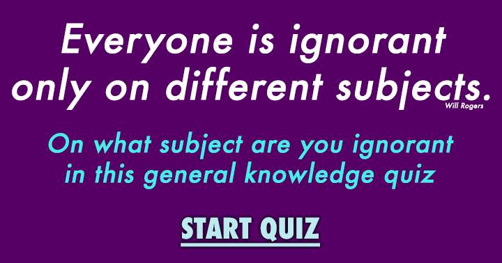 People have knowledge gaps in various areas.