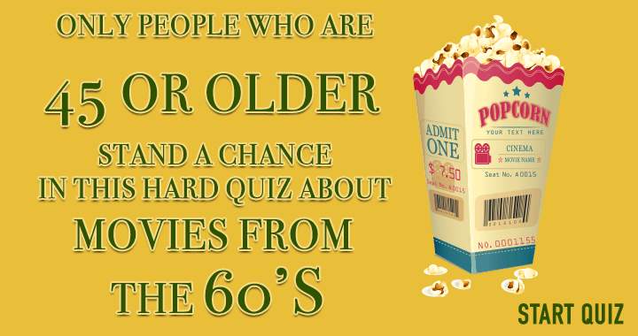 Banner for Attempt to achieve a score of 6 in this '60s Movies' Quiz.