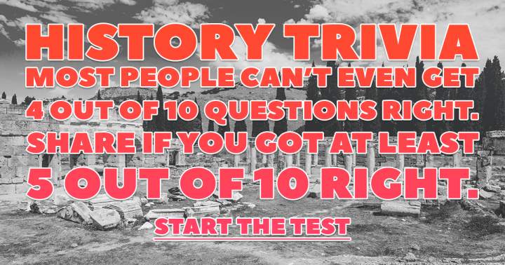 Banner for 'History quiz with 10 challenging questions'