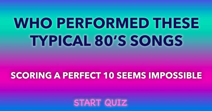 Banner for Who sang these classic 80's songs?
