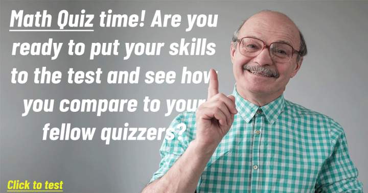 Banner for Time for the Math Quiz!