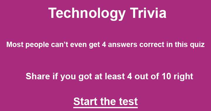 Banner for For the true tech enthusiasts, this quiz consists of 10 questions.