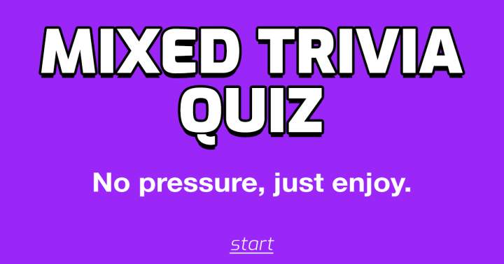 Trivia Quiz with a Mix of Questions