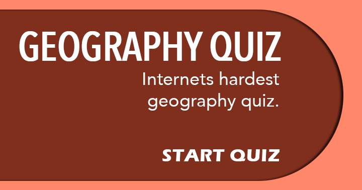 Are you up for the challenge of tackling the toughest Geography quiz on the internet?