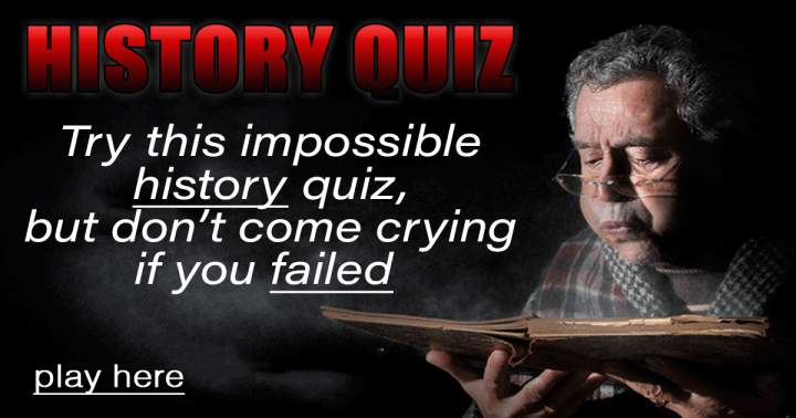 Banner for Quiz on historical events.