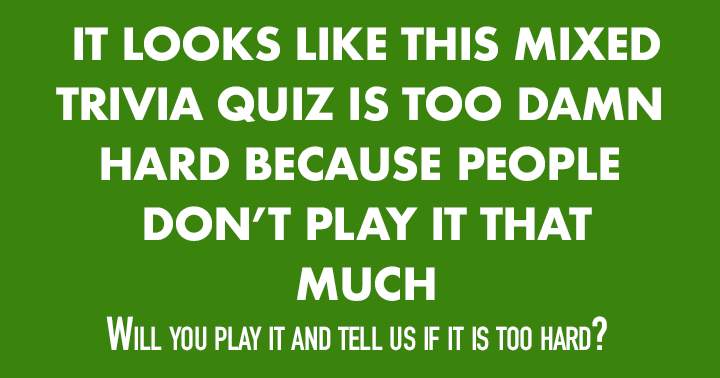 Banner for Challenging mixed trivia quiz