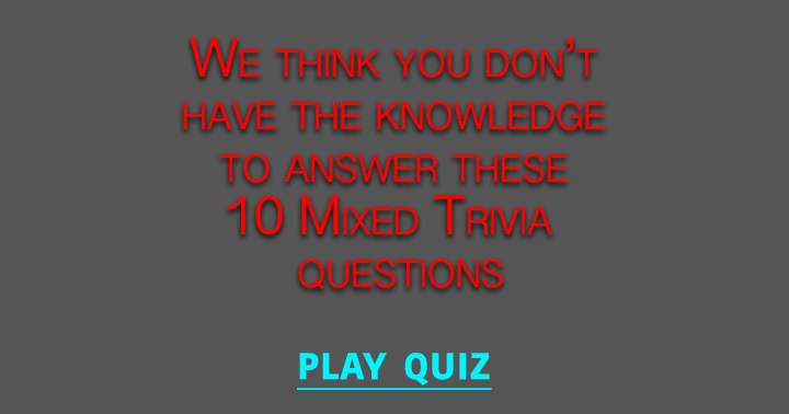 Banner for Trivia quiz with a mix of questions