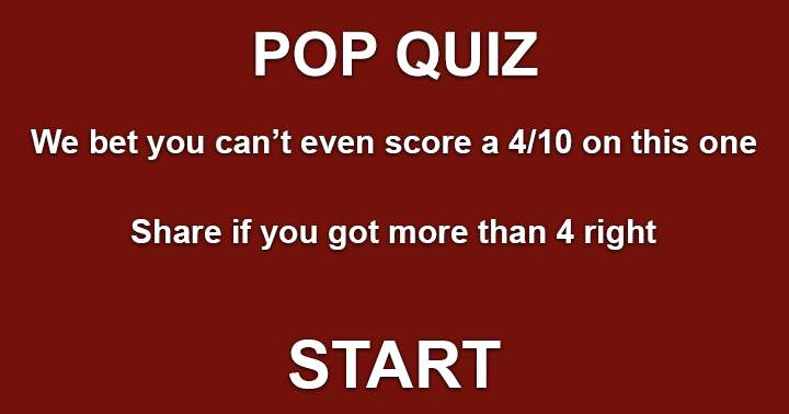 Pop Music Trivia Test