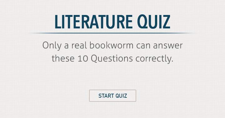 Test how much of a bookworm you are.