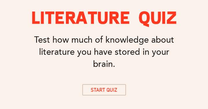 Banner for Test how much knowledge about literature you have stored in your brain