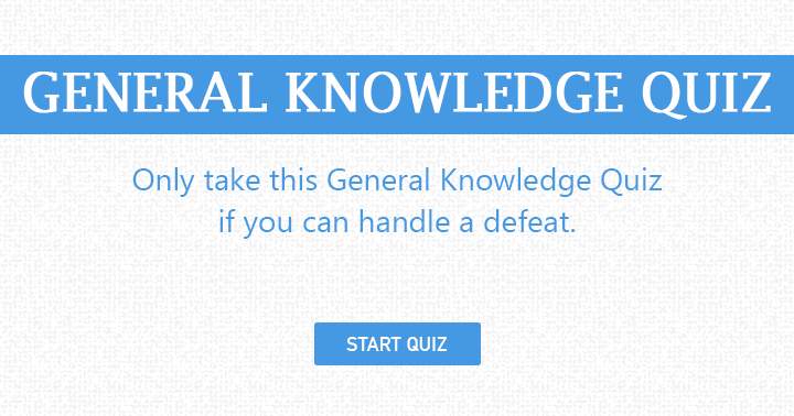 Banner for If you can't handle a defeat you shouldn't take this quiz!