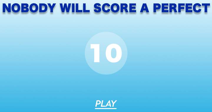 Banner for Nobody will score a perfect 10