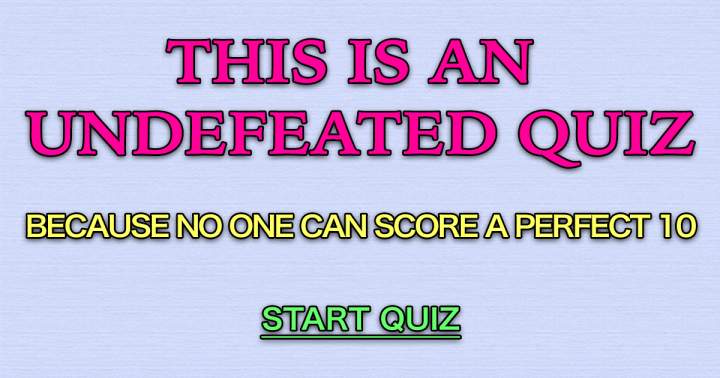 Banner for Undefeated Quiz