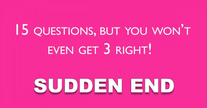 Banner for Sudden End Quiz