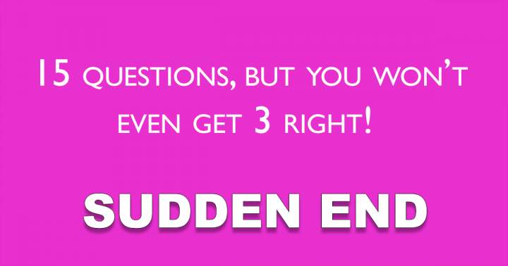 Banner for Sudden End Quiz