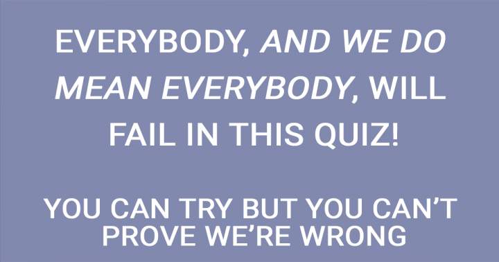 Banner for You will also fail this quiz!