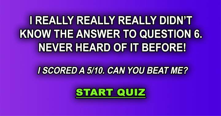 Banner for Do you know the answer to question 6?