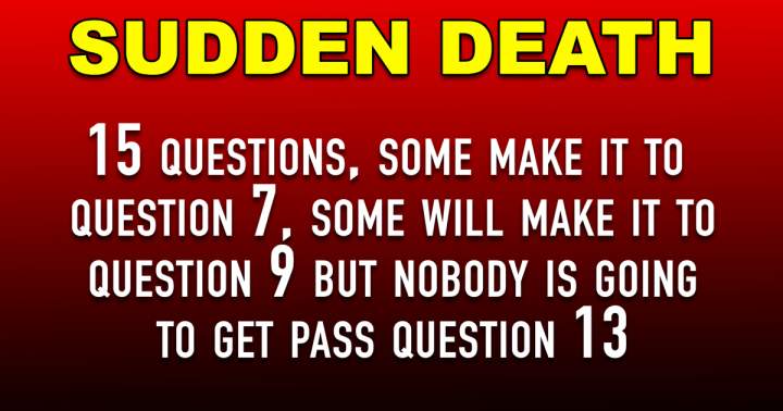 Banner for Impossible Sudden Death Quiz