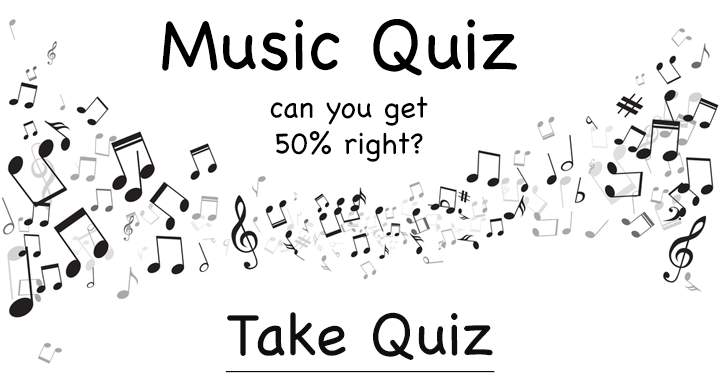 Banner for Can you get 50% right in this chalenging music quiz?