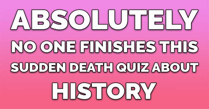 Banner for History Sudden Death Quiz