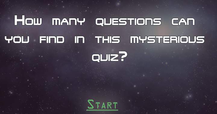 Can you solve the mystery in this quiz?