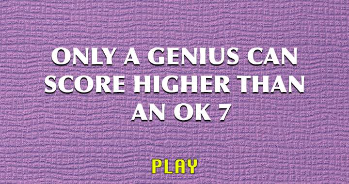 Banner for A chance will be had only by a genius.